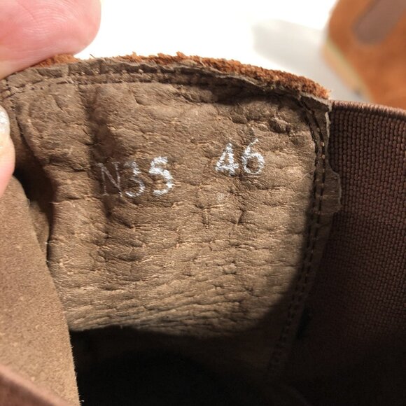 Custom Made Brown Chelsea Boots Suede Leather Dress Casual Formal Boots Sz 46/13 - Picture 3 of 12